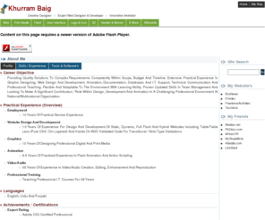 khurrambaig.com: khurrambaig.com : Welcome to My Online Profile / Resume
creative designer, expert web developer and innovative animator
