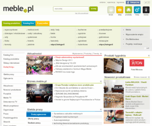 meble.pl: MEBLE.pl  - największy portal branży - meble
Prestiżowy katalog firm: Producenci mebli - Salony meblowe - Dla Meblarstwa - Wyposażenie wnętrz - Architekci. Skatalogowane meble, najświeższe informacje, terminarz targowy, prasa oraz bezpłatna giełda. To wszystko pod unikalnym adresem www.meble.pl