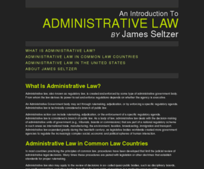 jamesjayseltzer.com: Introduction to Administrative Law - James Seltzer
Administrative Law, explained by James Seltzer.