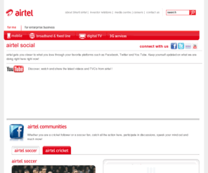 airtelsocialmedia.com: Airtel
Airtel website builder: create your own mobile and business website online on Airtel Website Builder.