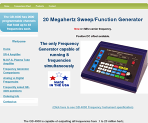 gb4000.org: GB4000 Frequency Generator Comparisons.
Frequency Generators Compared, GB4000 compared to Energy Wellness, Fluke, Pro Wave 101, JWLabs, ProWave 101, Detox Box, RPG 900, Perl, FScan, True Rife, EMEM