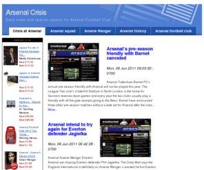 helpmegetjob.com:  Arsenal Crisis 
Arsenal Crisis - Daily news and special reports for Arsenal Football Club