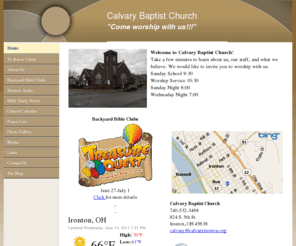 calvaryironton.org: Home
Calvary Baptist Church Ironton, OH