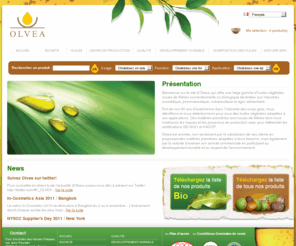 olvecos.com: Huiles et beurres végétaux - Vegetable oils and butters
Production et conditionnement d'huiles et beurres végétaux issus de filières conventionnelles ou biologiques. Production and packing of vegetable oils and fats from conventional sources to organic supply chains.