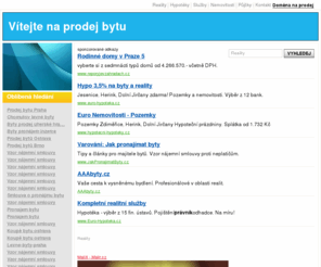 prodejbytu.net: Reality - prodej bytu
Reality - prodej bytu, reality, realitní kanceláře, služby, informace