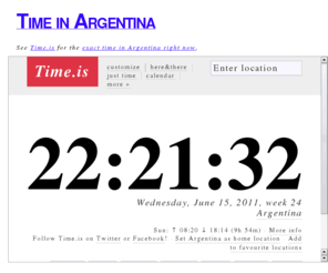 timeinargentina.com: Time in Argentina
Time in Argentina