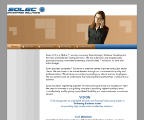 solec-its.com: Solec :::: ECommerce and ERP Solutions provider - Home
Software Development, Testing, ERP, BAAN, SAP, Consulting, Real Estate, Staffing, Offshore