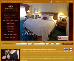 cpalbany.com: Albany Hotels- Crowne Plaza Albany- Hotel Reservations, Downtown Deals, New York
Official site of the Crowne Plaza Albany - City Center. Luxury and location merge at our full-service Albany hotel. Near the heart of New York's State Capitol, our beautifully renovated downtown Albany hotel offers exceptional accommodations, meeting facilities, and services.