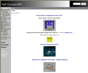 psycon.be: P&P Consult-NPC - Welkom
CMSimple is a simple content management system for smart maintainance of small commercial or private sites. It is simple - small - smart! It is Free Software licensed under AGPL