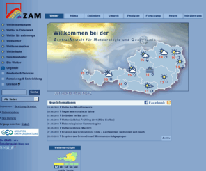 zamg.ac.at: Wetter-Server Österreich - Willkommen bei der ZAMG
Homepage der ZAMG mit gratis Wetterprognosen für alle Regionen