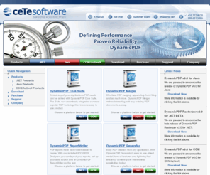 dynapdf.com: Dynamic PDF - Generate, Create and Merge PDF documents
Dynamic PDF components are class libraries that allow you to create PDF documents(from scratch or a database) 
  and manipulate (merge, append, split stamp, form fill, etc.) PDF documents or reports from .NET, Java and 
  COM/ActiveX.