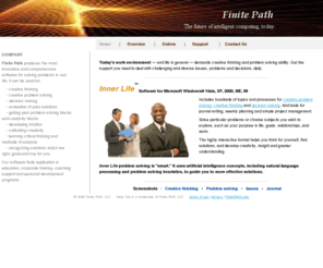 finitepath.com: Finite Path - creative problem solving program
Finite Path: Inner Life software for creative problem solving in all areas of life.