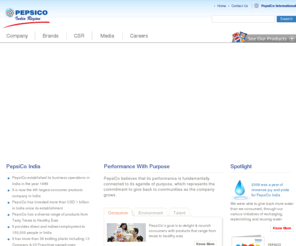 pepsiindia.co.in: PepsiCo India : Consumer Products Company In India, Food and Beverage, India
PepsiCo India is now the 4th largest consumer products company in india, food and beverage, Indian food and beverages, healthy snacks, refreshment beverages, diet soft drinks, healthy snacks, India