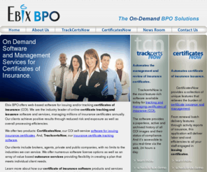 confirmnet.org: Insurance Certificate Tracking and Issuance - Ebix BPO
Ebix BPO is the largest provider of insurance certificate services in the US, and the only company offering solutions that automate every step of certificate issuing and tracking processes.