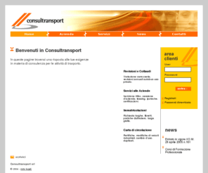 consultransport.com: Consultransport - Consulenza per le attività di trasporto, collaudo autocarri, collaudo autobus, revisione autocarri, revisione autobus
In queste pagine troverai una risposta alle tue esigenze in materia di consulenza per le attivitý di trasporto, collaudi autocarri, collaudi autobus, revisione autocarri, revisione autobus.