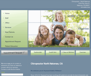 heywoodchiropractic.com: Chiropractor - Heywood Holistic Wellness - Chiropractors in North Natomas, CA
North Natomas Chiropractor, Greg Heywood, DC, provides chiropractic care for patients in the Sacramento area. Heywood Holistic Wellness's chiropractic specialties include: the treatment of personal injuries, sports rehabilitation, and nutrition.