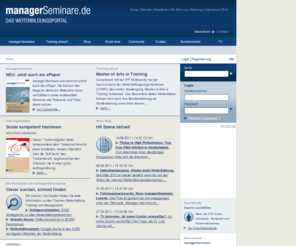 manager-seminare.net: managerSeminare.de - Managementweiterbildung, Managementtraining, Seminare, Weiterbildung, Training für Führungskräfte
Portal für Management-Weiterbildung und Managementtraining: Seminare, Weiterbildung und Training für Manager, Fortbildung und Schulung für Führungskräfte und Mitarbeiter