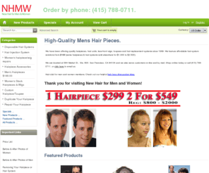 newhairforwomen.info: New Hair For Men And Women - Hairpiece, Toupee, Hairsystem, balding, lace wigs, Hair replacement
New Hair For Men And Women provides hairpieces toupees and Hair Injection Systems. Men's Hairpieces $199.00 Womens Hairpieces, Wigs, and other accessories with online shopping