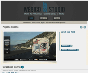 webicostudio.com: Wbico Studio S.l. Paginas web profesionales. Alta calidad a bajo coste.
Wbico Studio S.l. Paginas web profesionales. Alta calidad a bajo coste.