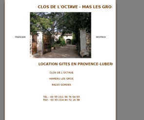 mas-les-gros.com: LOCATION GITE EN PROVENCE
location gites en provence à gordes