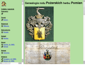 pozerski.com: Raport genealogiczny wygenerowany przez program GenoPro
GenoPro is intuitively easy to learn, simple to use, yet capable to handle 
the most complex genealogy tree. GenoPro is for visualizing, editing and printing large genealogy trees. 
GenoPro allows you to distribute your genealogy tree on the Internet and supports scanned photos for everyone