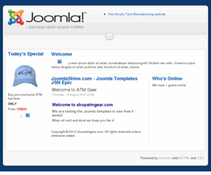 shopatmgear.com: JoomlaShine.com - Joomla Templates JSN Epic
Joomla! - the dynamic portal engine and content management system