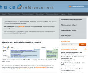 hakareferencement.com: Haka Référencement - Agence web spécialisée en référencement
Campagne de référencement naturel et liens sponsorisés (Google Adwords). Propulser votre référencement grâce à nos experts Haka Référencement.