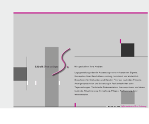 s-grafik.com: S-Grafik-Stuttgart.de | Mediengestaltung Print und Digital | Ihr einheitliches Erscheinungsbild
S-Grafik-Stuttgart.de - Druckvorstufe, Logos, Drucksachengestaltung, DTP, Druckabwicklung, Werbung, Satz, Bildverarbeitung