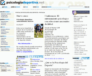 lictor.com: El Portal de la Psicología del Deporte: psicólogos, entrenadores, deportistas, padres, árbitros y directivos - PsicologiaDeportiva.net - lictor.com
Portal de psicología del deporte para psicólogos, entrenadores, deportistas, padres, árbitros y directivos, con información, revista virtual, foros, chat, boletín, tienda, consultas y muchos servicios