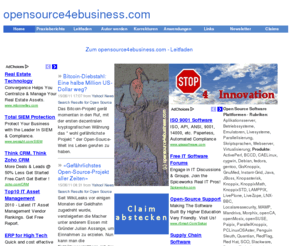 opensource4ebusiness.biz: opensource4ebusiness
Open Source Software,E-Business,EBusiness,Plattformen,Desktop,Server,Unternehmen,KMU