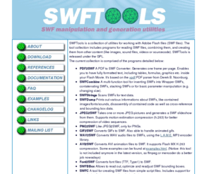 swftools.org: SWFTOOLS
