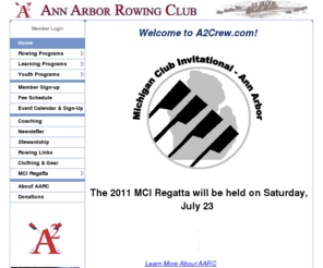 a2crew.com: Ann Arbor Rowing Club
The mission of the Ann Arbor Rowing Club is to provide and promote a safe, affordable, and educationally rewarding rowing experience for residents of Ann Arbor and the surrounding area.

