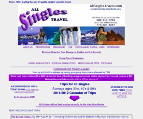 Escorted singles tours