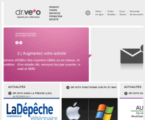 drveto.fr: Dr Veto, logiciels pour vétérinaires
La solution Dr Veto vous accompagne dans toutes les tâches quotidiennes nécessaires à la bonne gestion d’un cabinet vétérinaire.