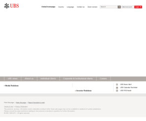 ubsam.com: UBS Homepage
UBS is a premier global financial services firm offering wealth management, investment banking, asset management and business banking services to clients world-wide., Welcome to UBS., UBS is one of the world's leading financial firms. And we operate in two locations. Everywhere, and right next to you.