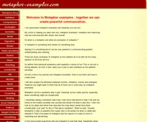 Metaphor-examples.com: Welcome to metaphor examples