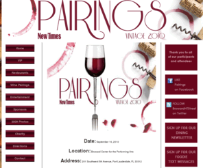 newtimespairings.com: Broward Palm Beach - New Times - Pairings
Join Us For An Evening Pairing Fine Food and Fine Drinks