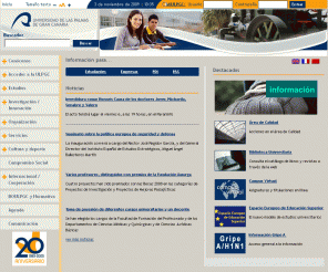 ulpgc.es: ULPGC - Universidad de Las Palmas de Gran Canaria
Web institucional de la Universidad de Las Palmas de Gran Canaria