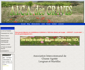 aicadesgraves.com: AICA des Graves, Leognan-Martillac, Société de intercommunal de chasse agrée, loi 1901
sport loisirs et nature