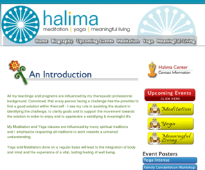 halimacenter.com: Halima Center for Meditation, Yoga and Meaningful Living.
Halima Center - Yoga, Meditation, Meaningful Living