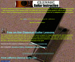 classic-guitar.com: Classical Guitar free on-line lessons
Classical Guitar free on-line lessons