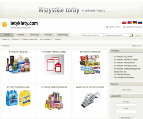 ietykiety.com: • KLIKNIJ TUTAJ  • TORBYREKLAMOWE.com.pl™ :: Najlepsze.Torby.Ekologiczne.
↗Wszystkie torby reklamowe w jedny miejscu↗ Zamów. Tel. 609 499 848. Lata doświadczeń producenta, setki klientów.