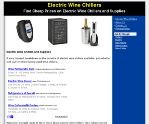 electricwinechillers.org: Electric Wine Chillers
Find great deals on electric wine chillers and related wine chilling accessories.