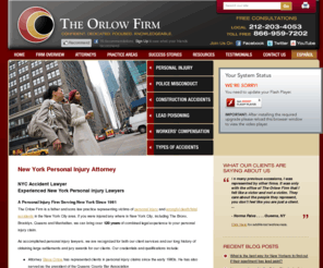 orlowlaw.com: New York Personal Injury Lawyer | NYC Accident Attorney | NY Injury Settlements Law Firm
The Orlow Firm focuses on Personal Injury and Accident cases. Our New York Personal Injury Lawyers assist clients throughout NYC. Contact our Personal Injury attorneys today at 212-203-4053 to discuss your case.