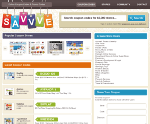 savvve.com: Coupon Codes & Promo Codes at Savvve.com!
Savvve.com is the ultimate resource of recent online coupons and discount codes for all your favorite stores.