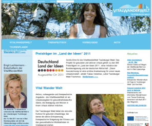 vitalwanderwelt.de: Gesund Therapie Prävention Vitalwanderwelt
VitalWanderwelt: Wanderwege nach medizinischen Indikationen Gesund, Therapie, Prävention Teutoburger Wald.