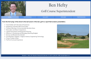 benheftysupt.com: Ben Hefty, Golf Course Superintendent
