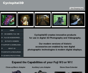 cyclopital3d.com: Home
Cyclopital 3D brings stereoscopic photography into the digital age with innovative products that are enabled by new digital photographic technologies and modern digital displays.