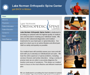 lknspinecenter.com: Dr Ben J Garrido Orthopedic spine surgeon Lake Norman
Dr Ben J Garrido is an orthopaedic spine surgeon at Lake Norman Spine Center.  
Dr Kenneth Wood is an orthopaedic spine surgeon at Lake Norman Spine Center
Dr Jacqueline E Zinn treats non-surgical spine problems at Lake Norman Spine Center