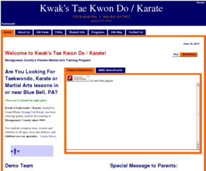 munmookwan.com: Kwak's Tae Kwon Do / Karate (Mun Moo Kwan)
Established in 1969, Mun Moo Kwan is the Korean name of the Martial Arts program located at Kwak's Taekwondo/Karate, in Blue Bell, PA. Men, Women and Children of all ages, sizes, and abilities train at Kwak's Taekwondo/Karate, and children are our specialty.